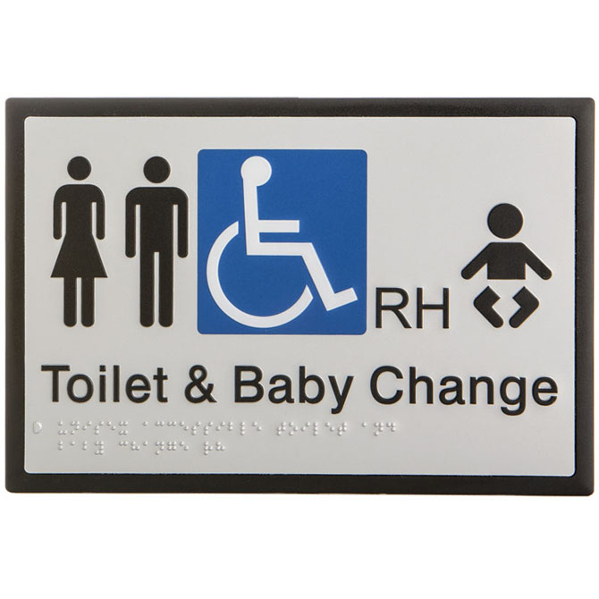Braille Toilet & Baby Changing Sign