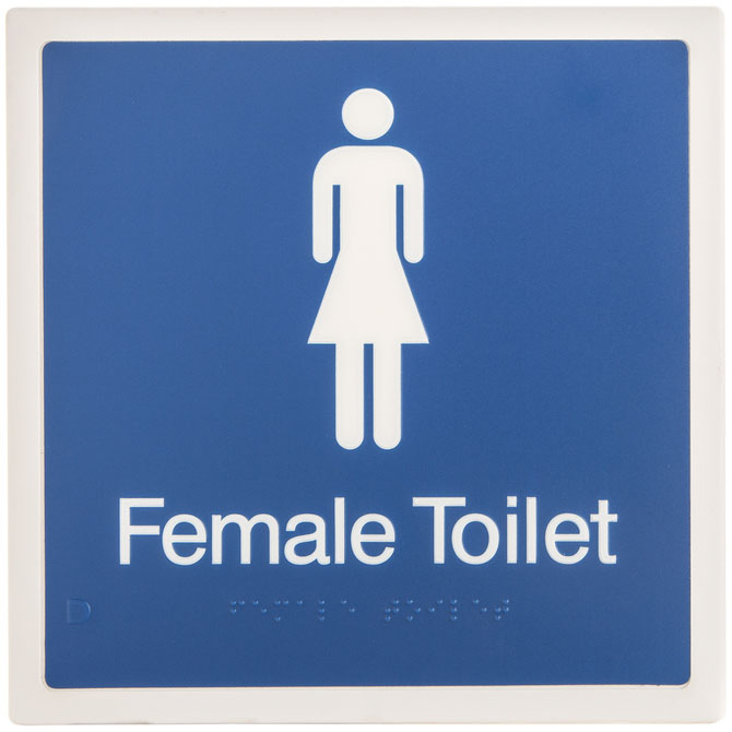 Braille Female Toilet Sign
