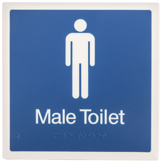 Braille Male Toilet Sign